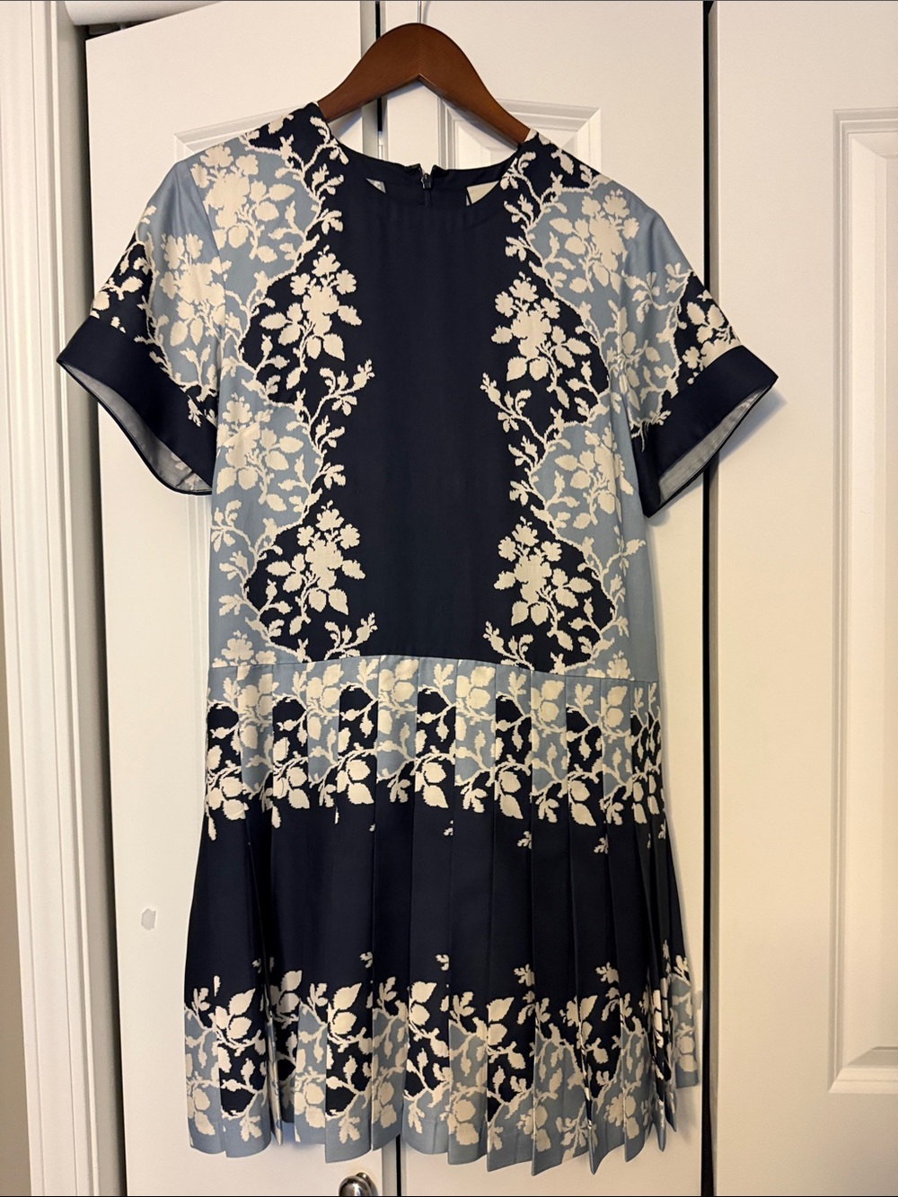Tuckernuck Blue fog pleated Liza dress